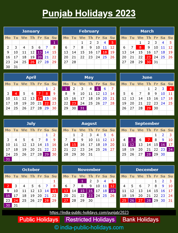 punjab-public-holidays-2023